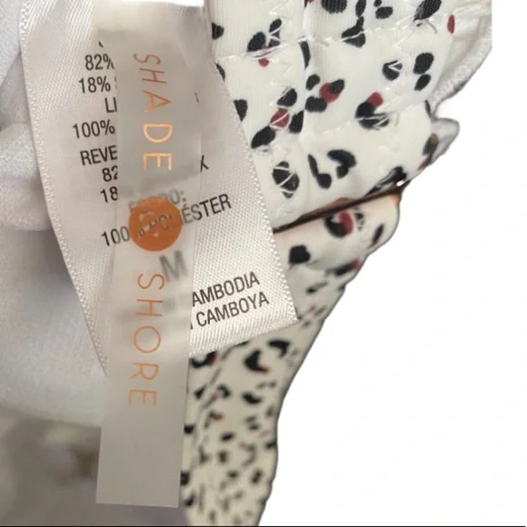 Shade & Shore micro leopard ruffle bikini top m - Picture 5 of 7